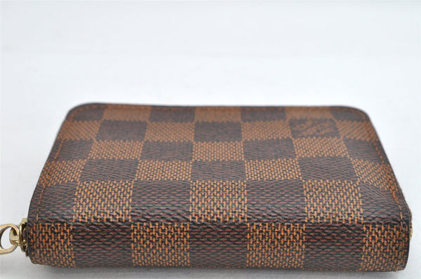 Authentic Louis Vuitton Damier Zippy Coin Purse Wallet N63070 LV 1563K