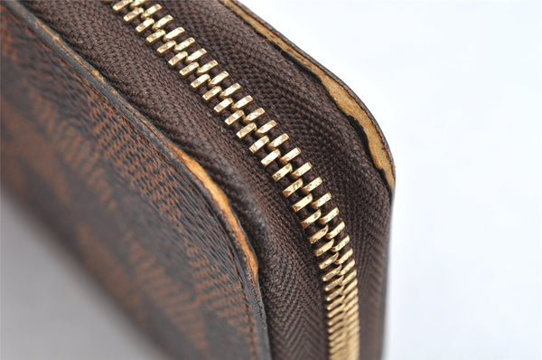Authentic Louis Vuitton Damier Zippy Coin Purse Wallet N63070 LV 1563K