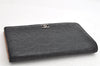 Authentic CHANEL Camellia Lamb Skin CoCo Mark Long Wallet Purse Black 1564K