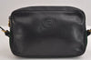 Authentic GUCCI Web Sherry Line Shoulder Cross Body Bag Leather Black 1565J