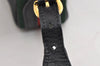 Authentic GUCCI Web Sherry Line Shoulder Cross Body Bag Leather Black 1565J