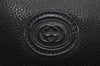 Authentic GUCCI Web Sherry Line Shoulder Cross Body Bag Leather Black 1565J