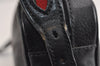 Authentic GUCCI Web Sherry Line Shoulder Cross Body Bag Leather Black 1565J