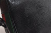 Authentic GUCCI Web Sherry Line Shoulder Cross Body Bag Leather Black 1565J