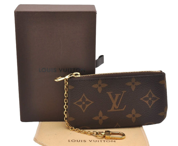 Authentic Louis Vuitton Monogram Pochette Cles Coin Purse Case M62650 Box 1566J