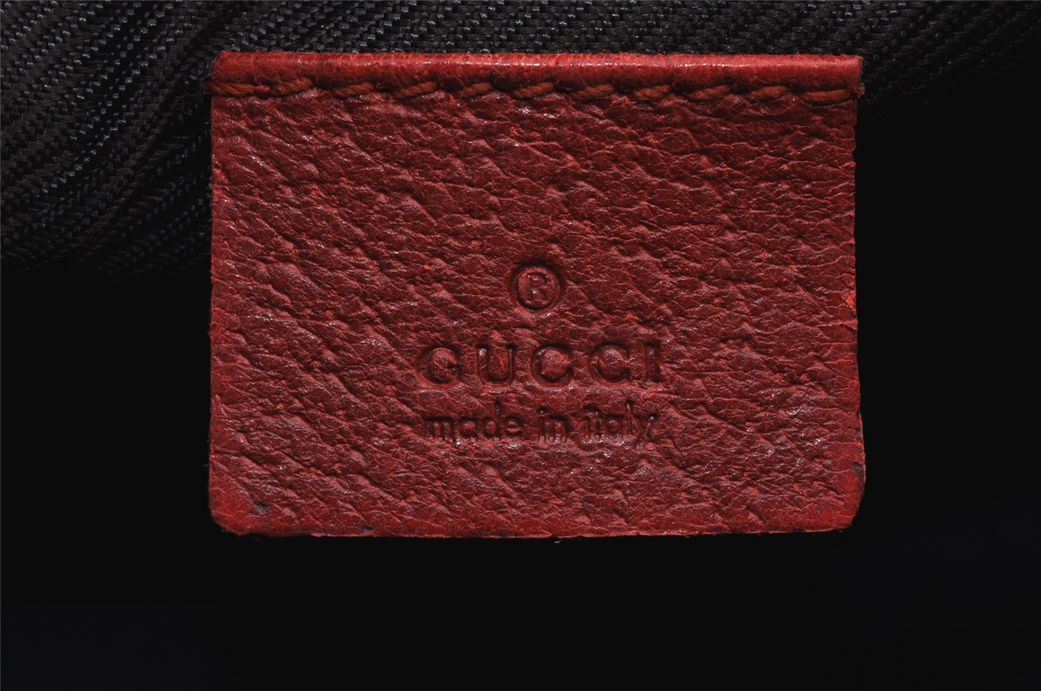 Authentic GUCCI Vintage Pouch Purse GG Canvas Leather 115237 Red 1566K