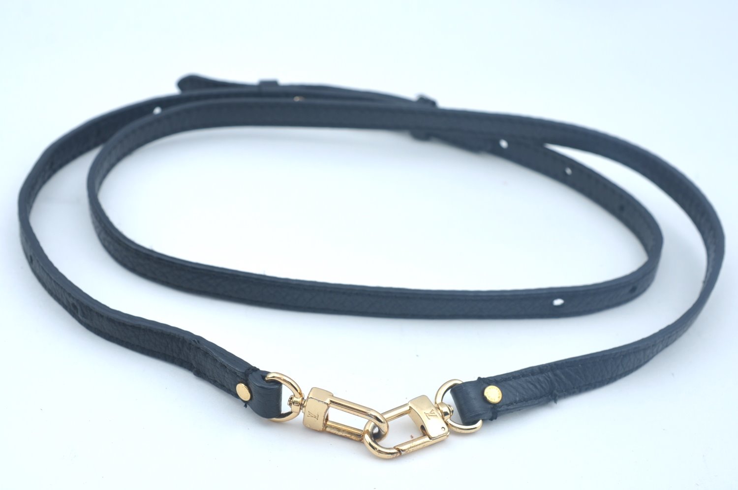 Authentic Louis Vuitton Leather Shoulder Strap Black 36.6-45.5