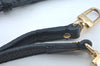 Authentic Louis Vuitton Leather Shoulder Strap Black 36.6-45.5" LV 1567J