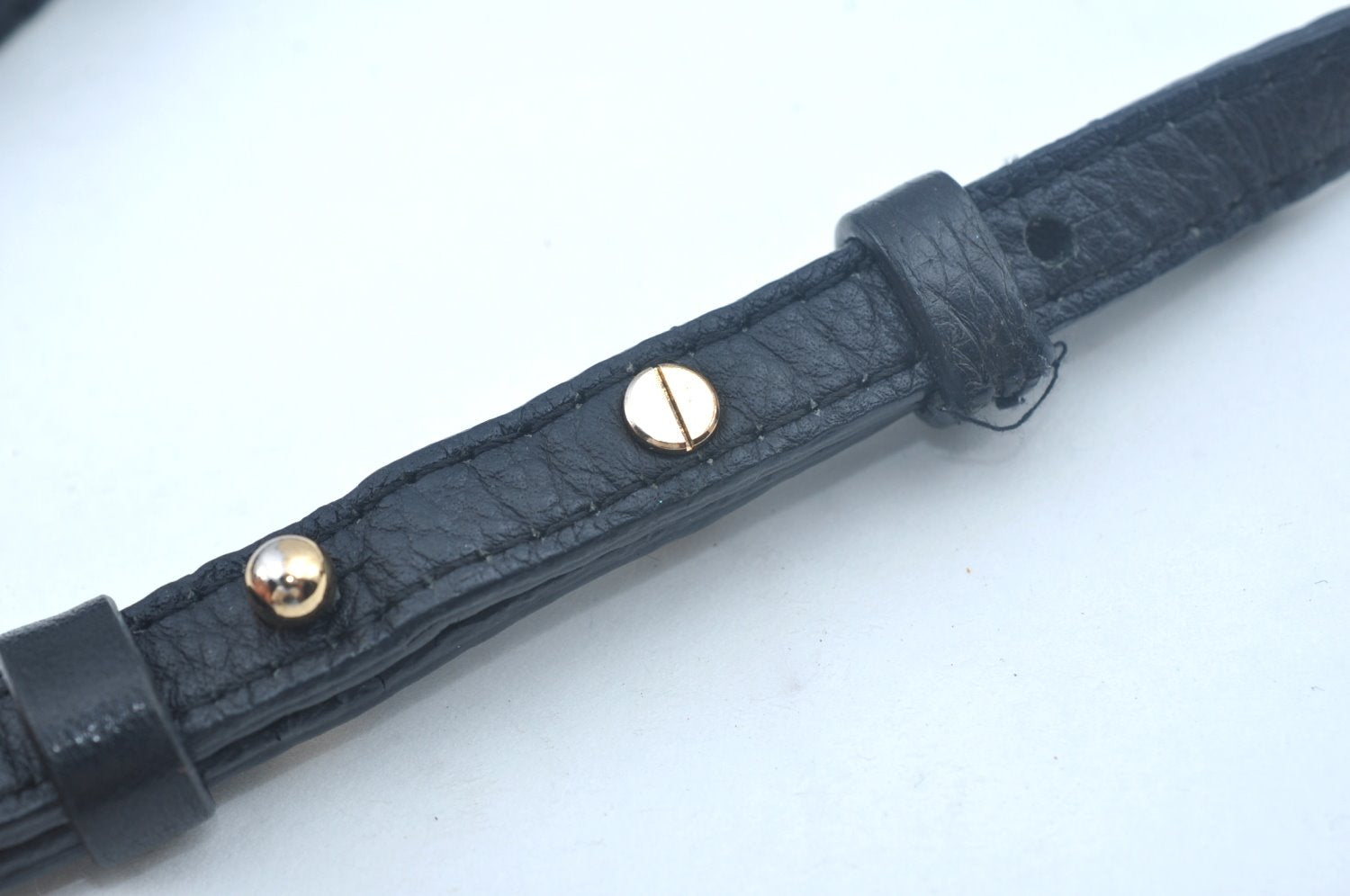 Authentic Louis Vuitton Leather Shoulder Strap Black 36.6-45.5