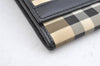 Authentic BURBERRY Nova Check Long Wallet Purse PVC Leather Beige 1568K