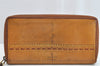 Authentic GUCCI Vintage Round Zip Long Wallet Purse Leather 338580 Brown 1569K