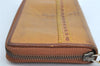 Authentic GUCCI Vintage Round Zip Long Wallet Purse Leather 338580 Brown 1569K