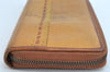 Authentic GUCCI Vintage Round Zip Long Wallet Purse Leather 338580 Brown 1569K