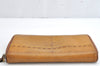 Authentic GUCCI Vintage Round Zip Long Wallet Purse Leather 338580 Brown 1569K