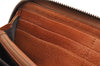 Authentic GUCCI Vintage Round Zip Long Wallet Purse Leather 338580 Brown 1569K