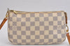 Auth Louis Vuitton Damier Azur Pochette Accessoires Pouch Long Shoulder LV 1571J