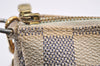 Auth Louis Vuitton Damier Azur Pochette Accessoires Pouch Long Shoulder LV 1571J