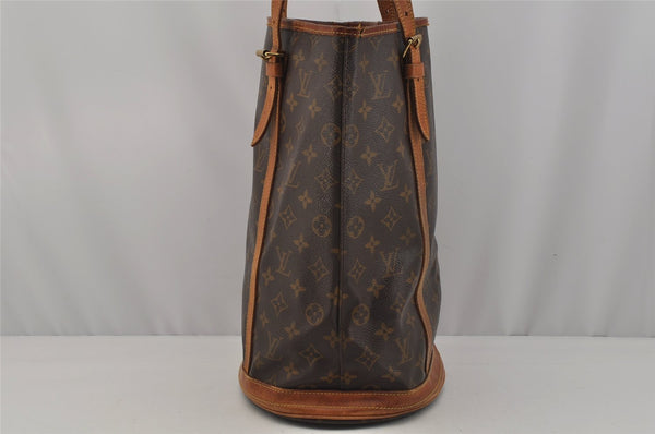 Authentic Louis Vuitton Monogram Bucket GM Shoulder Tote Bag M42236 Junk 1572J