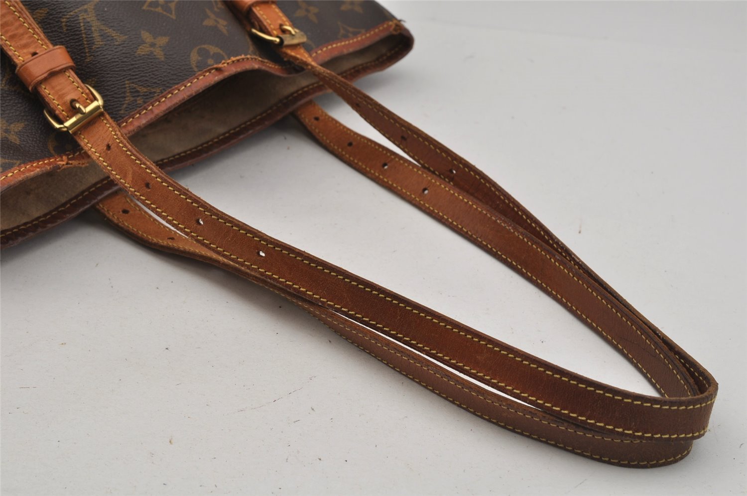 Authentic Louis Vuitton Monogram Bucket GM Shoulder Tote Bag M42236 Junk 1572J