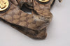 Authentic GUCCI GG Crystal Hysteria 2Way Hand Bag PVC Leather 203486 Brown 1573J