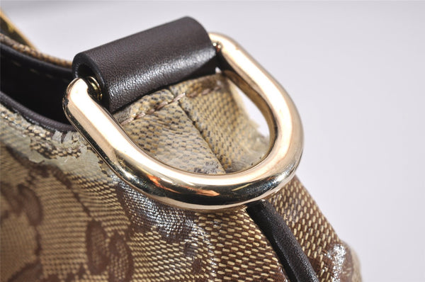 Authentic GUCCI GG Crystal Hysteria 2Way Hand Bag PVC Leather 203486 Brown 1573J