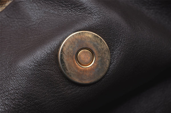 Authentic GUCCI GG Crystal Hysteria 2Way Hand Bag PVC Leather 203486 Brown 1573J