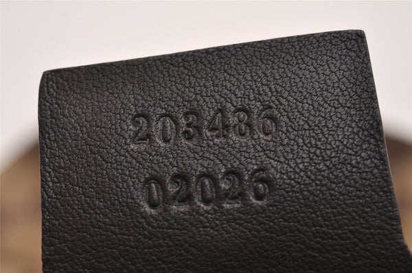 Authentic GUCCI GG Crystal Hysteria 2Way Hand Bag PVC Leather 203486 Brown 1573J