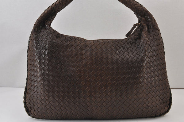 Authentic BOTTEGA VENETA Intrecciato Leather Shoulder Hand Bag Brown 1573K