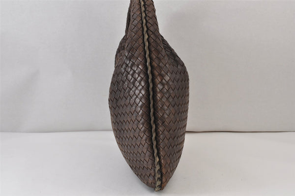 Authentic BOTTEGA VENETA Intrecciato Leather Shoulder Hand Bag Brown 1573K