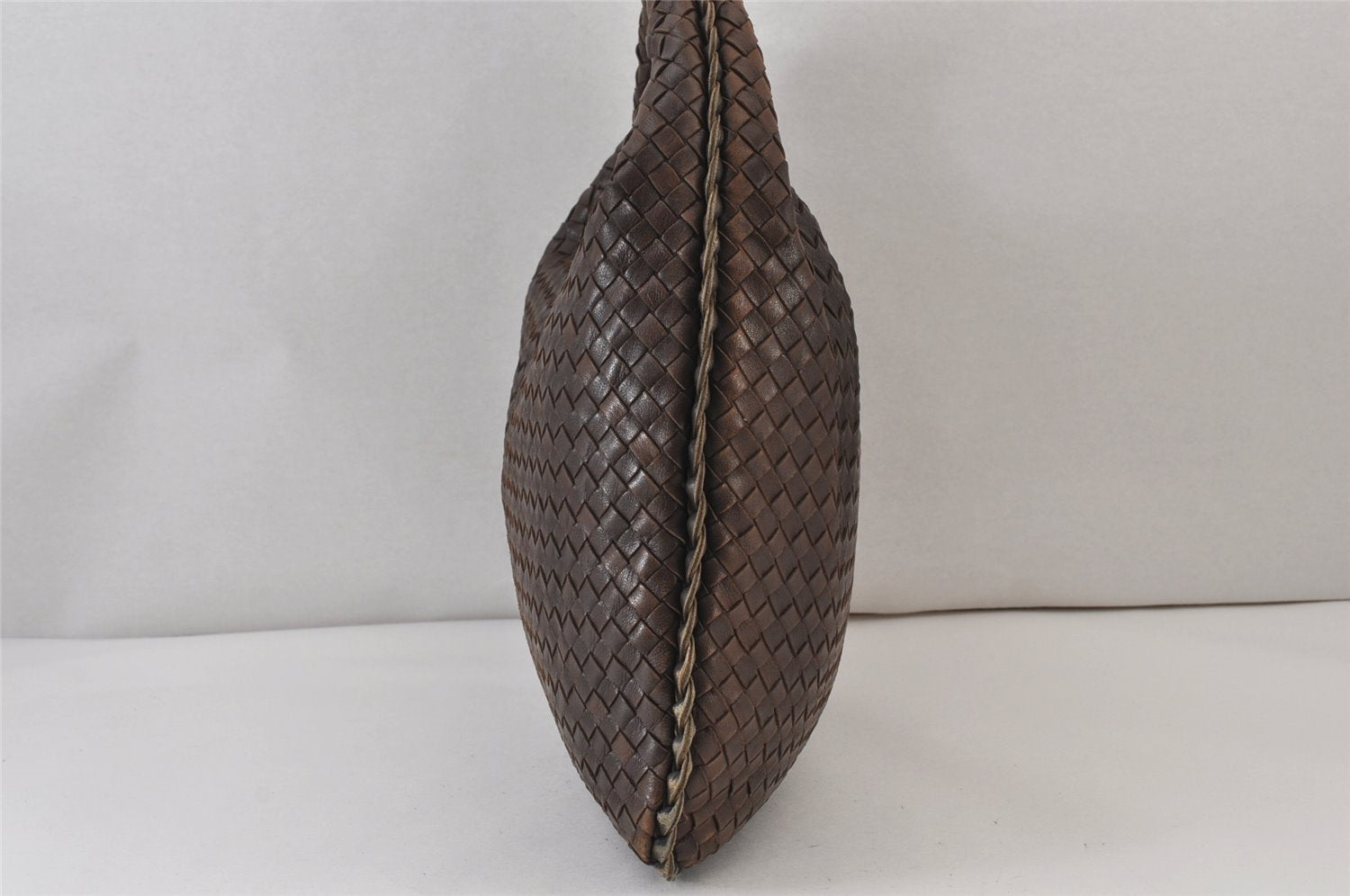 Authentic BOTTEGA VENETA Intrecciato Leather Shoulder Hand Bag Brown 1573K