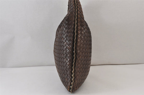 Authentic BOTTEGA VENETA Intrecciato Leather Shoulder Hand Bag Brown 1573K