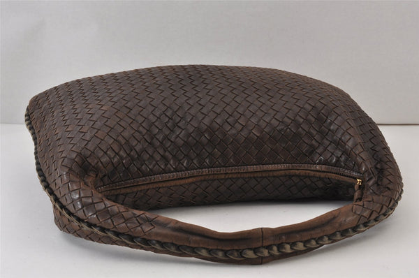 Authentic BOTTEGA VENETA Intrecciato Leather Shoulder Hand Bag Brown 1573K
