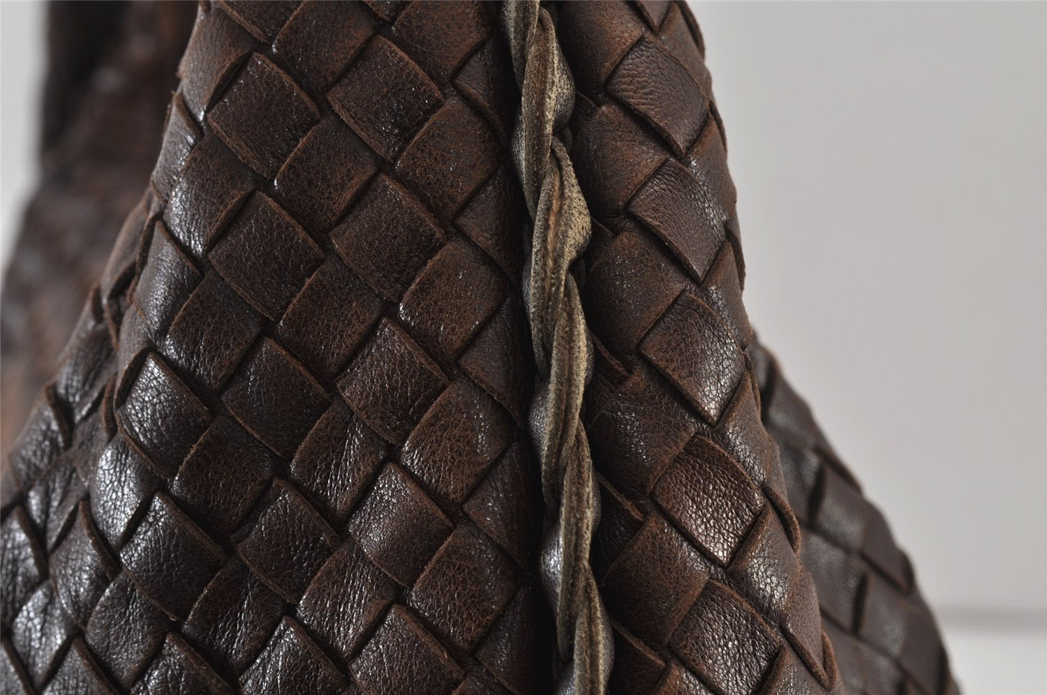 Authentic BOTTEGA VENETA Intrecciato Leather Shoulder Hand Bag Brown 1573K