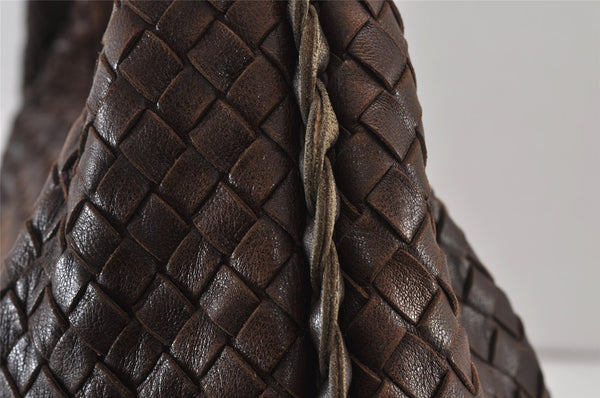 Authentic BOTTEGA VENETA Intrecciato Leather Shoulder Hand Bag Brown 1573K