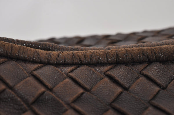Authentic BOTTEGA VENETA Intrecciato Leather Shoulder Hand Bag Brown 1573K