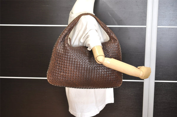 Authentic BOTTEGA VENETA Intrecciato Leather Shoulder Hand Bag Brown 1573K