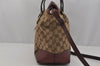 Authentic GUCCI Bree 2Way Tote Hand Bag GG Canvas Leather 353120 Brown 1575J
