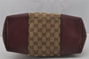 Authentic GUCCI Bree 2Way Tote Hand Bag GG Canvas Leather 353120 Brown 1575J