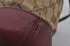 Authentic GUCCI Bree 2Way Tote Hand Bag GG Canvas Leather 353120 Brown 1575J