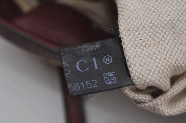 Authentic GUCCI Bree 2Way Tote Hand Bag GG Canvas Leather 353120 Brown 1575J