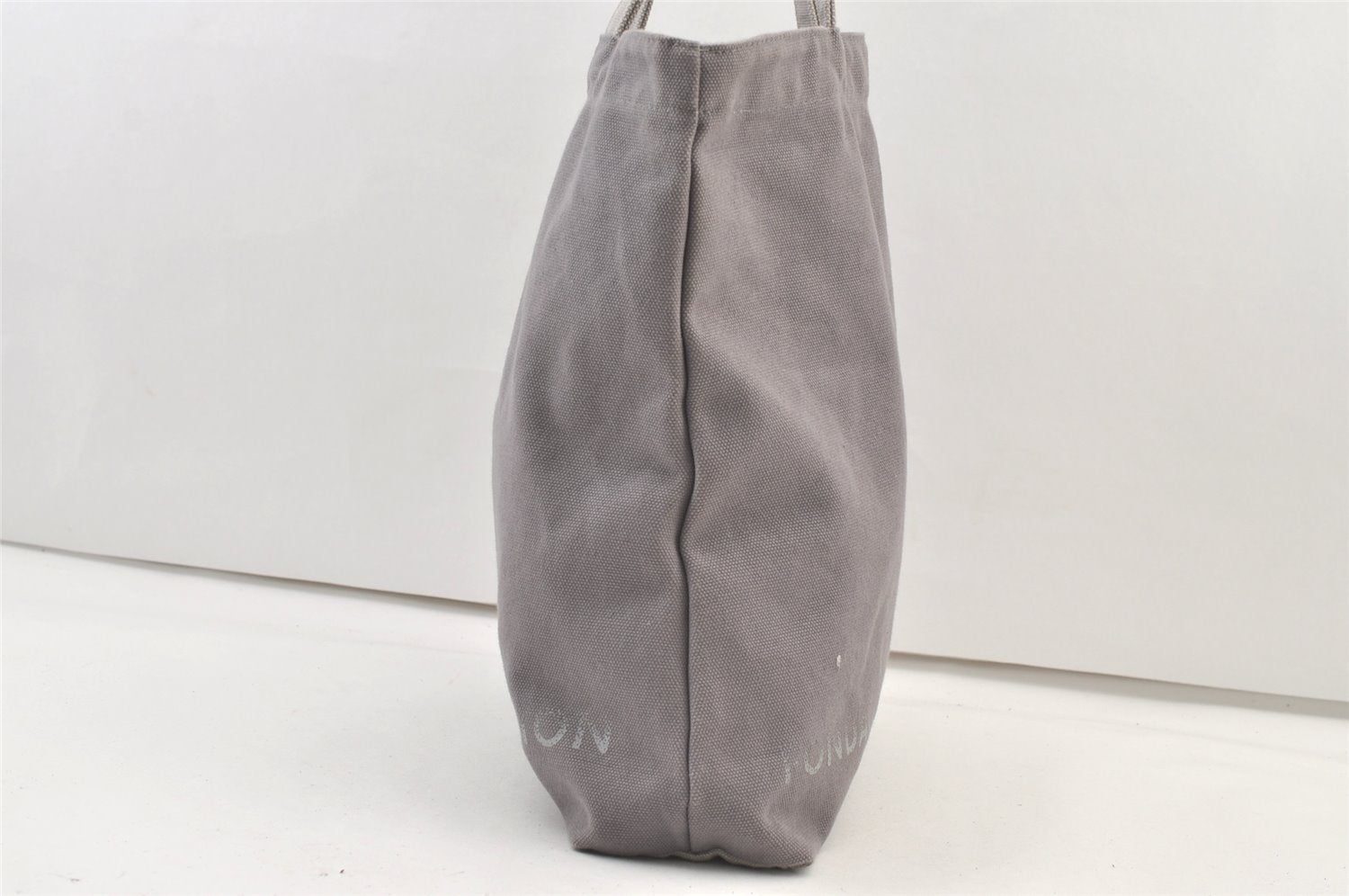 Authentic Louis Vuitton Fondation Exclusive Tote Bag Canvas Gray Purple 1575K