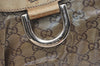 Authentic GUCCI GG Crystal Abbey Shoulder Bag GG PVC Leather 190525 Gold 1576J