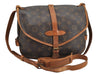 Authentic Louis Vuitton Monogram Saumur 30 Shoulder Cross Bag M42256 LV 1576K