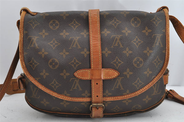 Authentic Louis Vuitton Monogram Saumur 30 Shoulder Cross Bag M42256 LV 1576K
