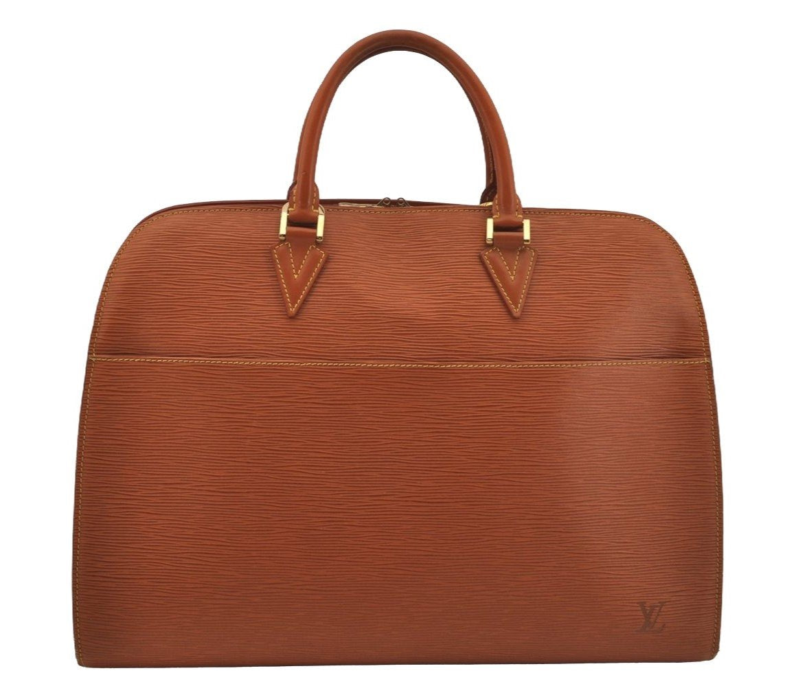 Authentic Louis Vuitton Epi Sorbonne Briefcase Business Bag M54518 Brown 1577J