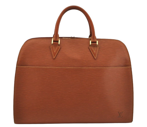 Authentic Louis Vuitton Epi Sorbonne Briefcase Business Bag M54518 Brown 1577J