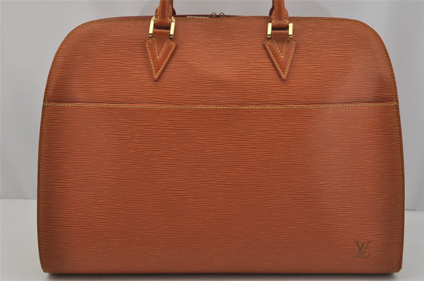Authentic Louis Vuitton Epi Sorbonne Briefcase Business Bag M54518 Brown 1577J