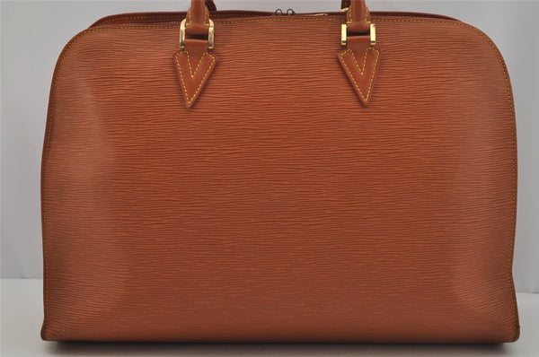 Authentic Louis Vuitton Epi Sorbonne Briefcase Business Bag M54518 Brown 1577J
