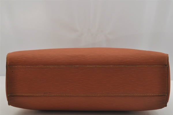 Authentic Louis Vuitton Epi Sorbonne Briefcase Business Bag M54518 Brown 1577J