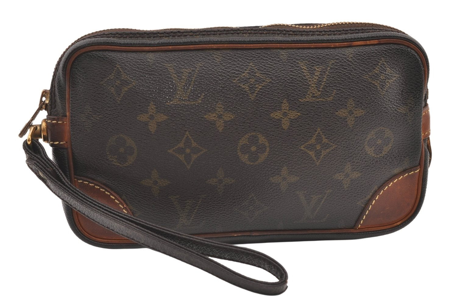 Authentic Louis Vuitton Monogram Marly Dragonne PM M51827 Clutch Hand Bag 1577K
